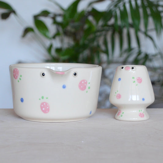 Pink Strawberry Matcha Set